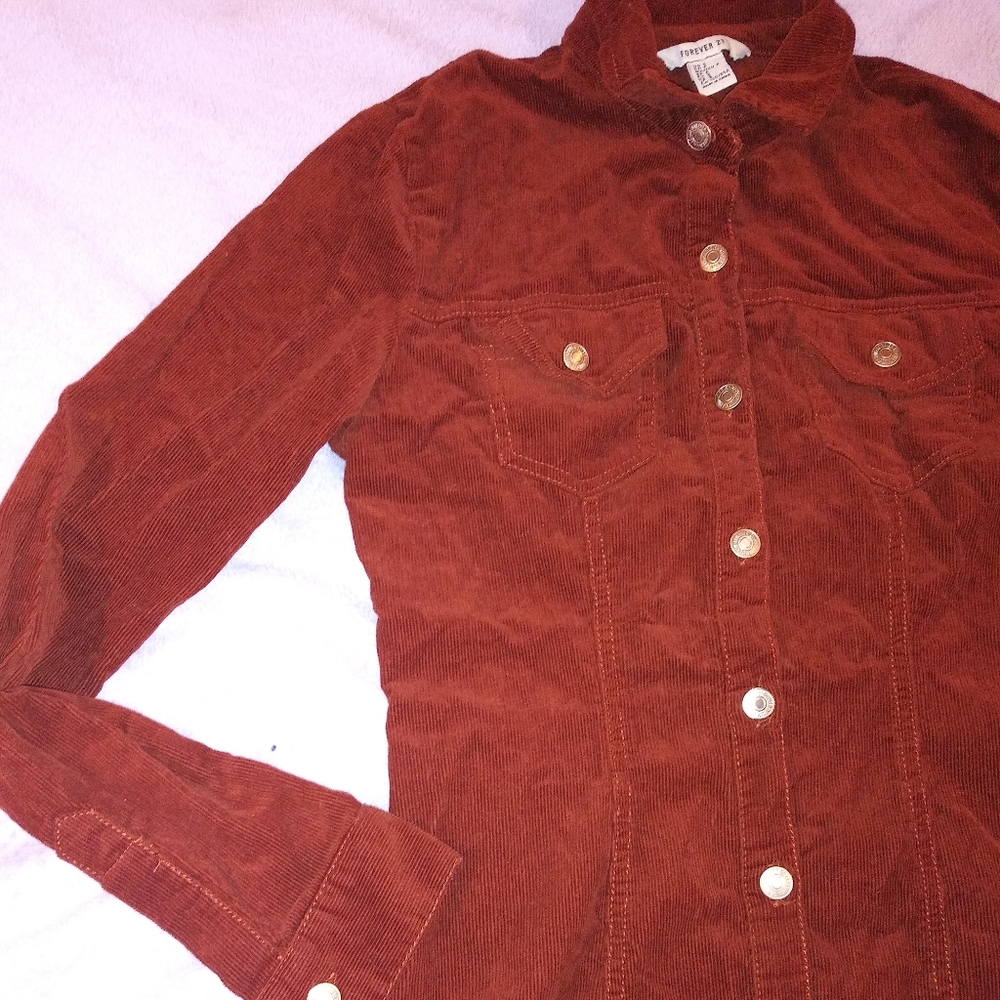 Rust button down Dress - Picture 2 of 6